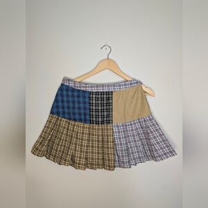 Forever 21 Multicolor Plaid Skater Skirt